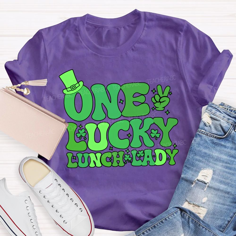 One Lucky Lunch Lady Happy Saint Patrick'S Day T-shirt