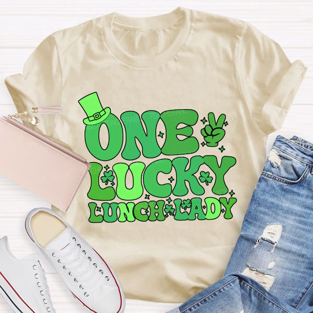 One Lucky Lunch Lady Happy Saint Patrick'S Day T-shirt