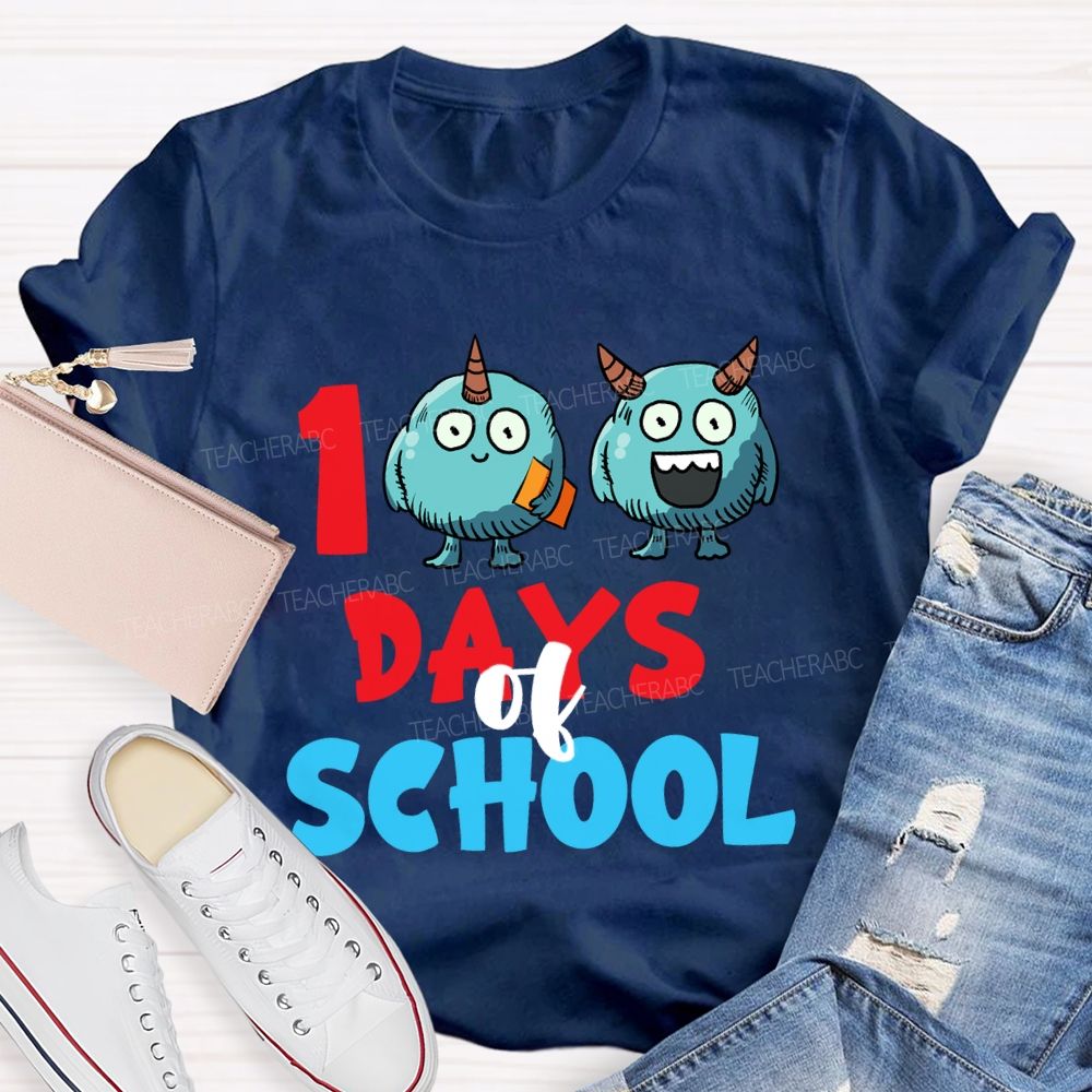 100 Days Of School Storybook T-Shirt