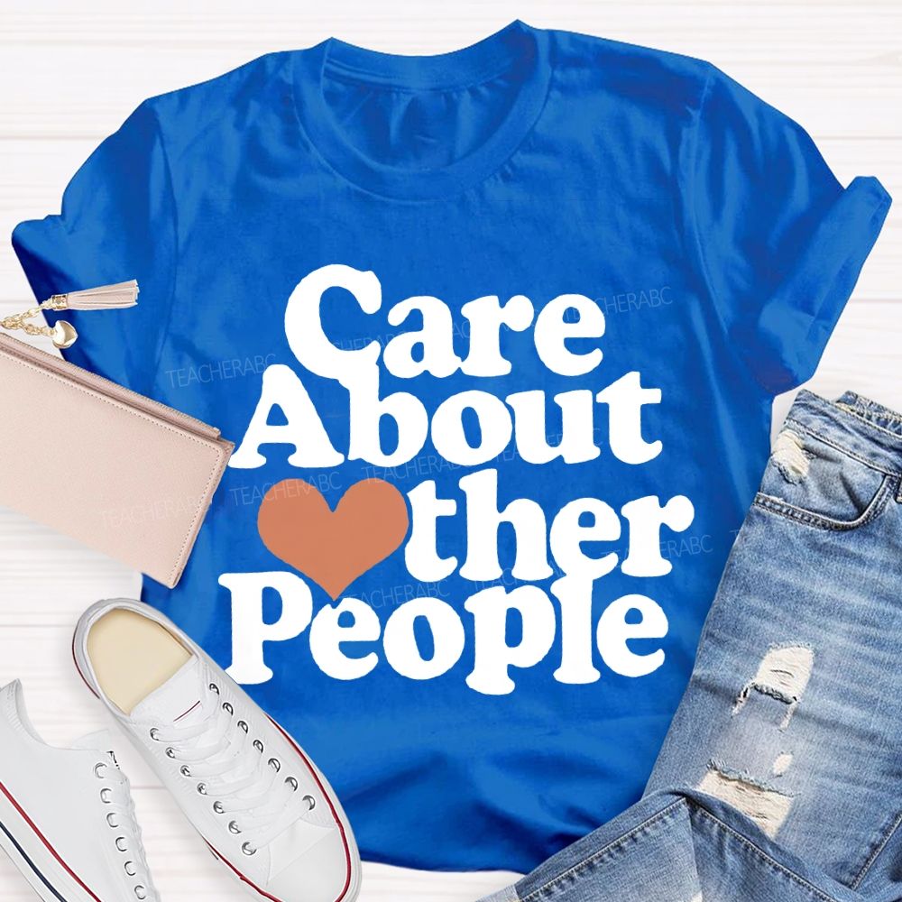 Care About Other People Heart Print T-shirt
