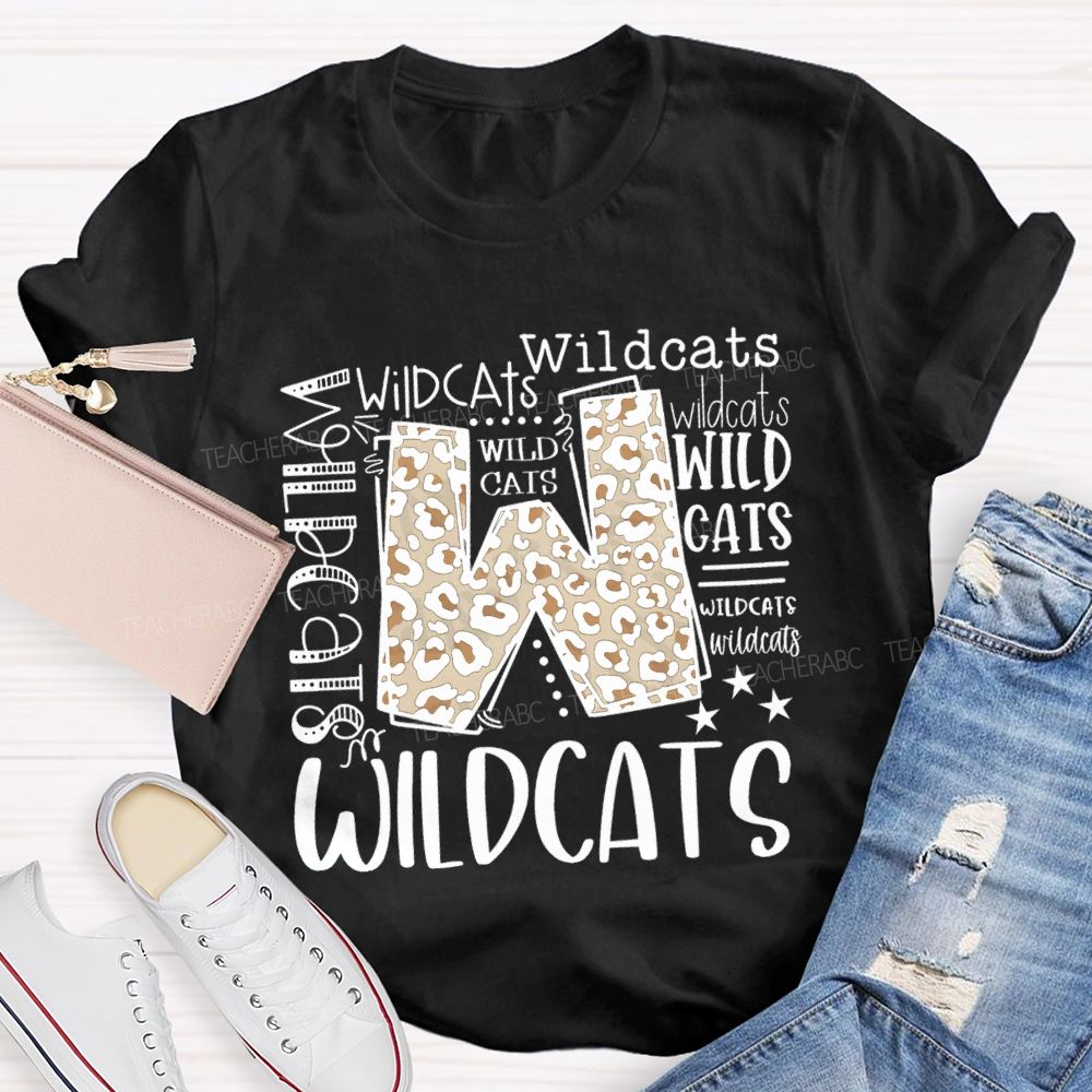 Personalized Mascot Leopard Print Font And Various Fonts T-shirt