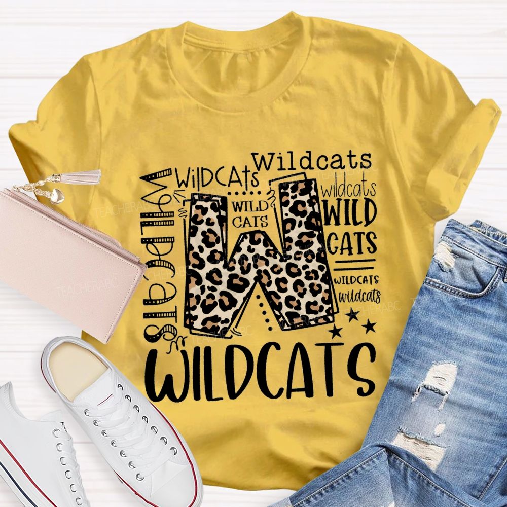 Personalized Mascot Leopard Print Font And Various Fonts T-shirt