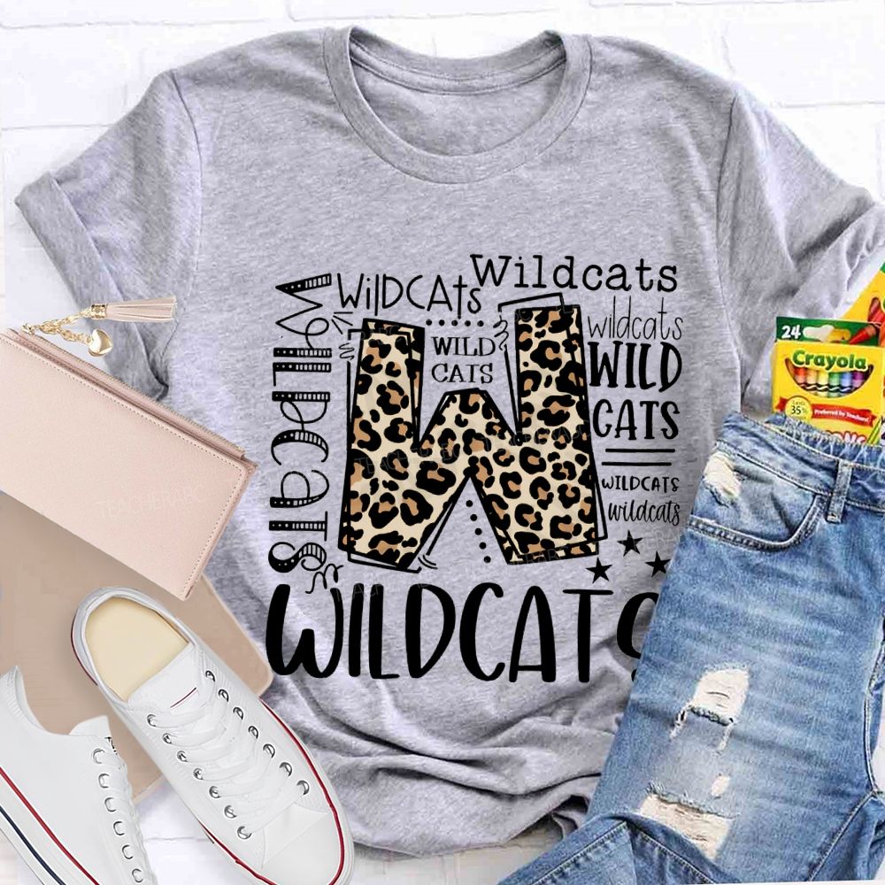 Personalized Mascot Leopard Print Font And Various Fonts T-shirt