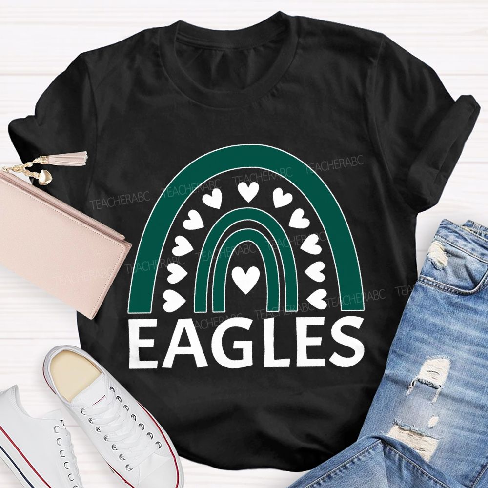 Personalized Mascot Many Hearts Print T-shirt