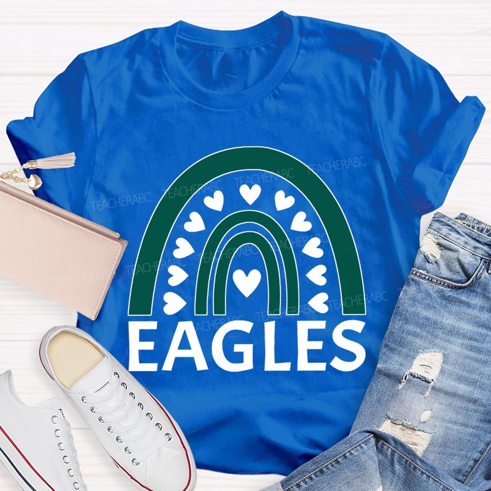 Personalized Mascot Many Hearts Print T-shirt