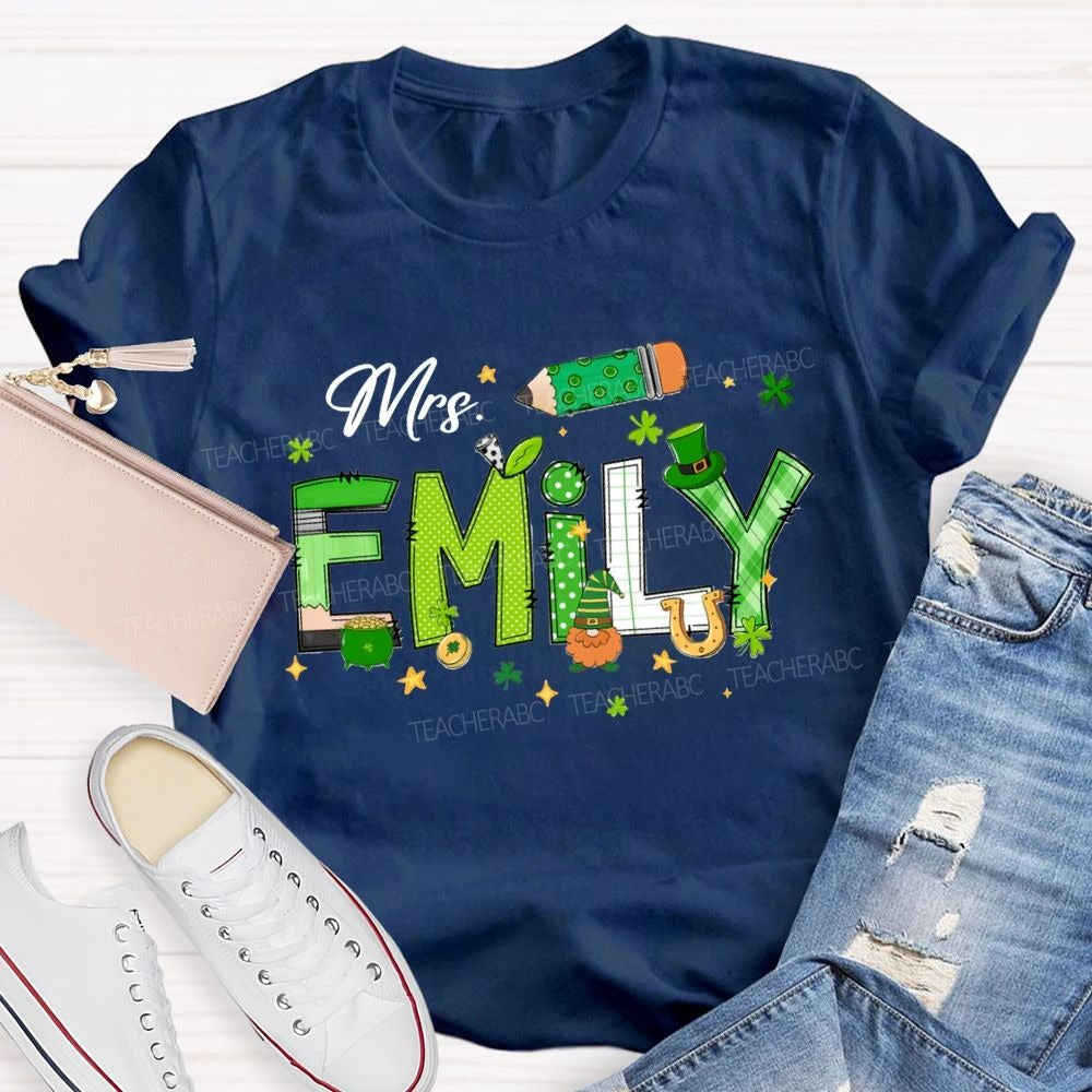 Personalized Name Saint Patrick's Day Emily T-shirt