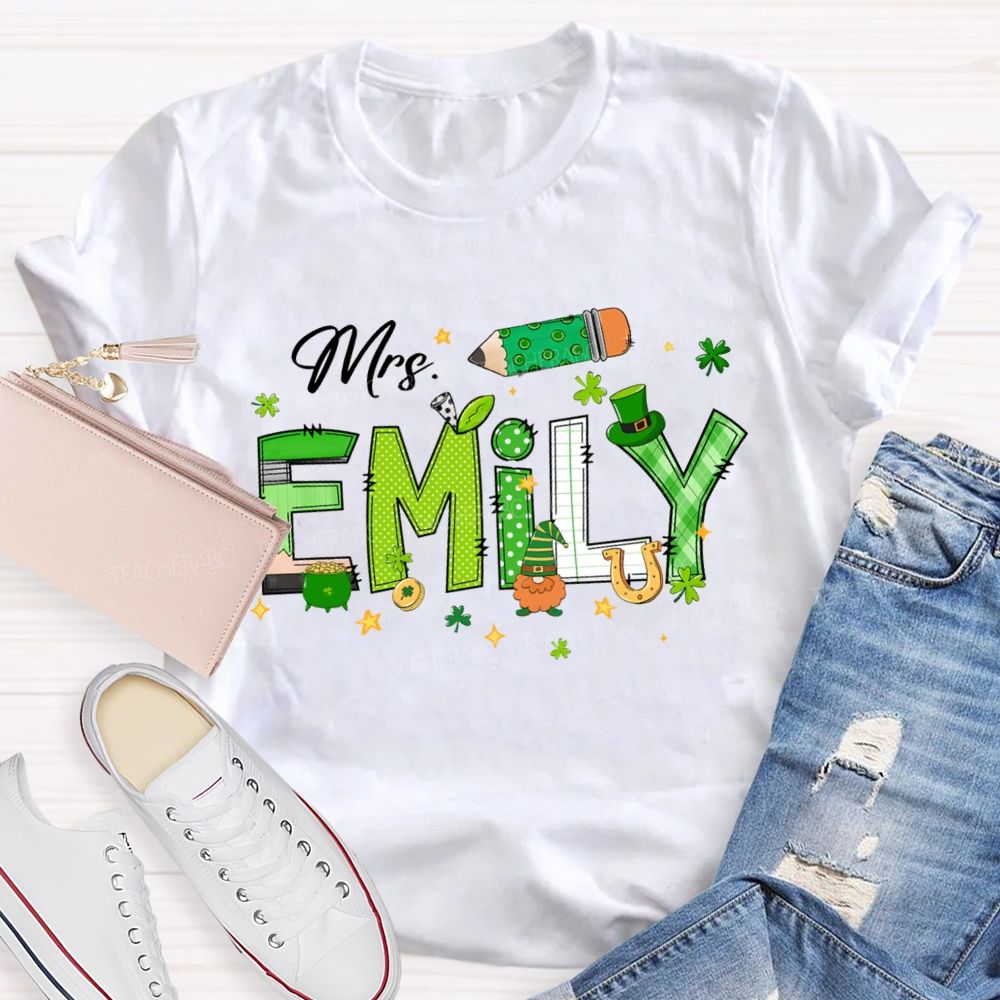 Personalized Name Saint Patrick's Day Emily T-shirt