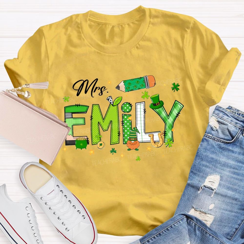Personalized Name Saint Patrick's Day Emily T-shirt