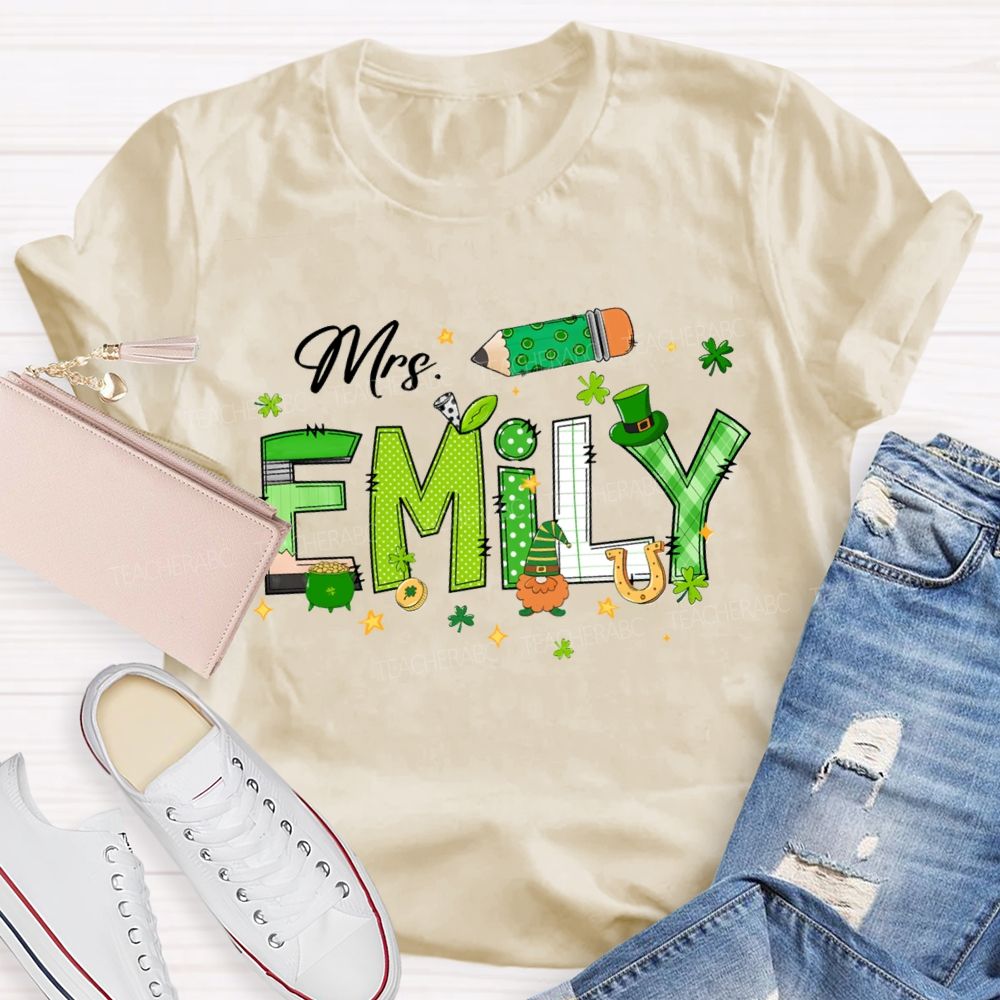 Personalized Name Saint Patrick's Day Emily T-shirt