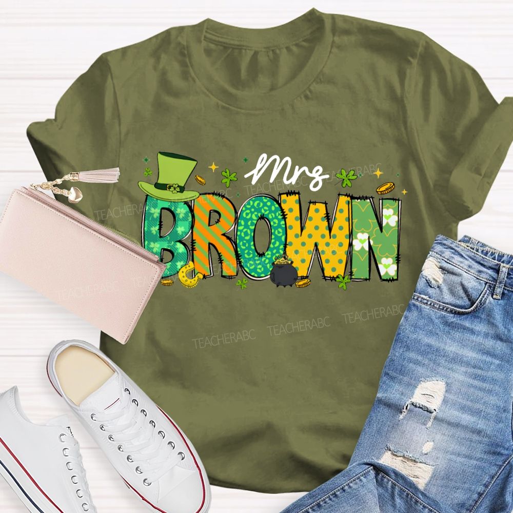 Personalized Name Happy St. Patrick'S Day T-shirt