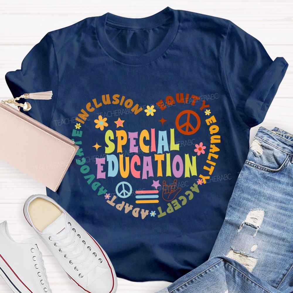 Special Education Inclusion Equity Heart T-Shirt
