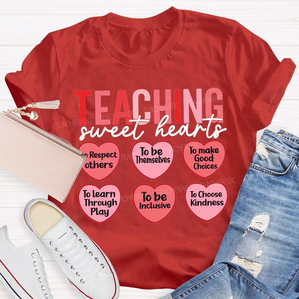 Teaching Sweet Hearts To Respect Others To Be Themselves T-shirt