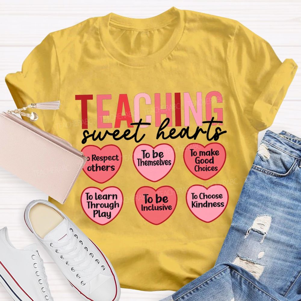 Teaching Sweet Hearts To Respect Others To Be Themselves T-shirt