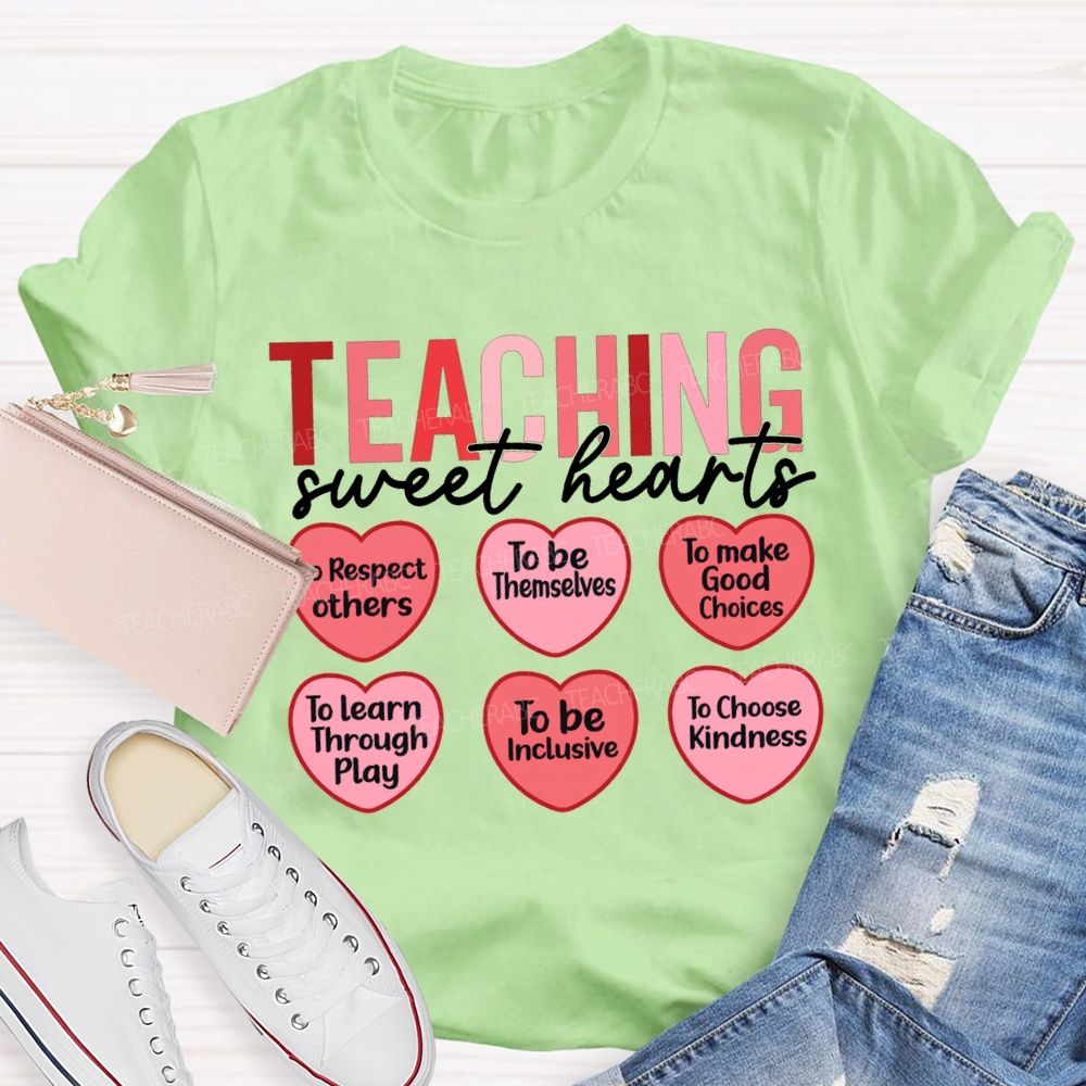 Teaching Sweet Hearts To Respect Others To Be Themselves T-shirt