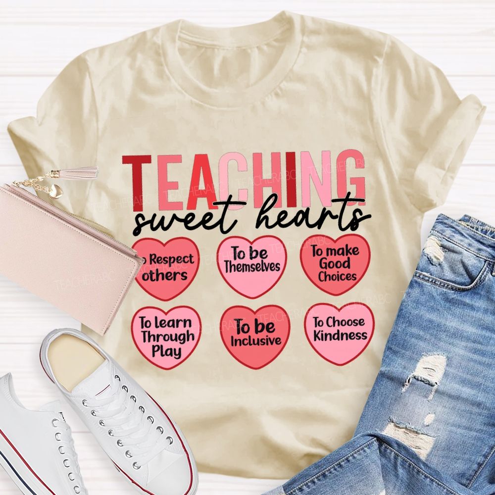 Teaching Sweet Hearts To Respect Others To Be Themselves T-shirt