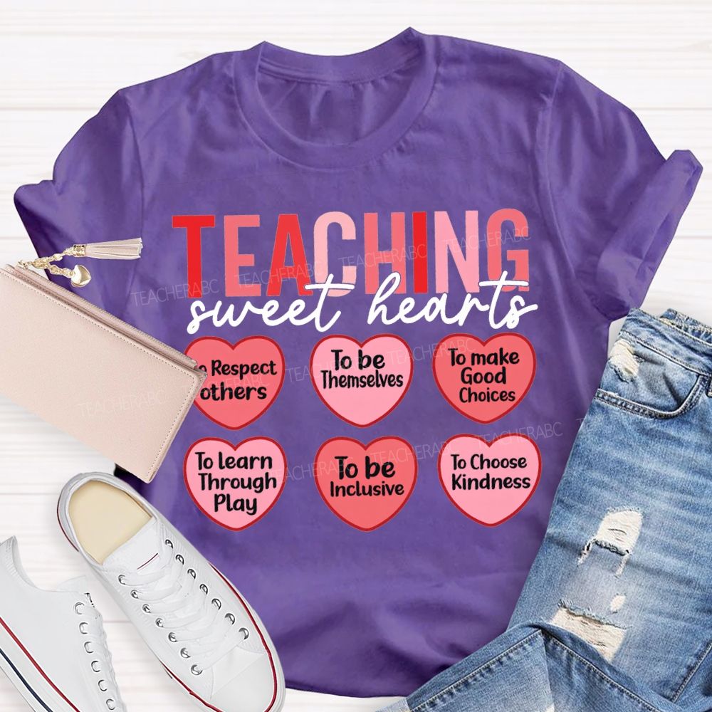 Teaching Sweet Hearts To Respect Others To Be Themselves T-shirt