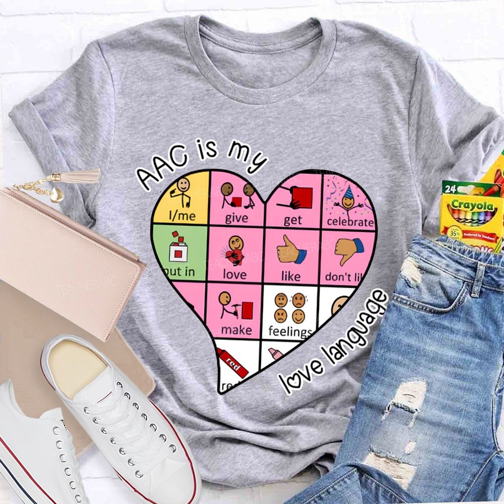 Acc Is My Love Language Heart Valentine'S Day T-shirt
