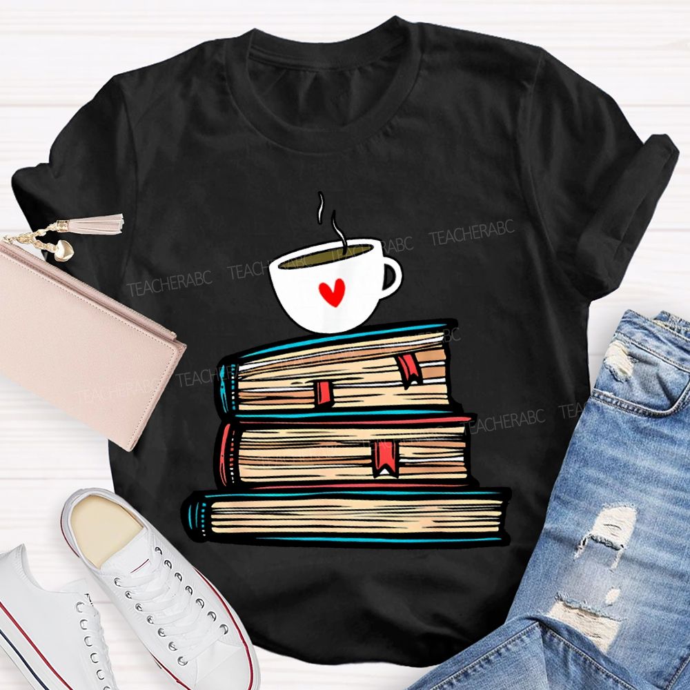 Coffee And Books Make Me Fall In Love With Reading T-shirt