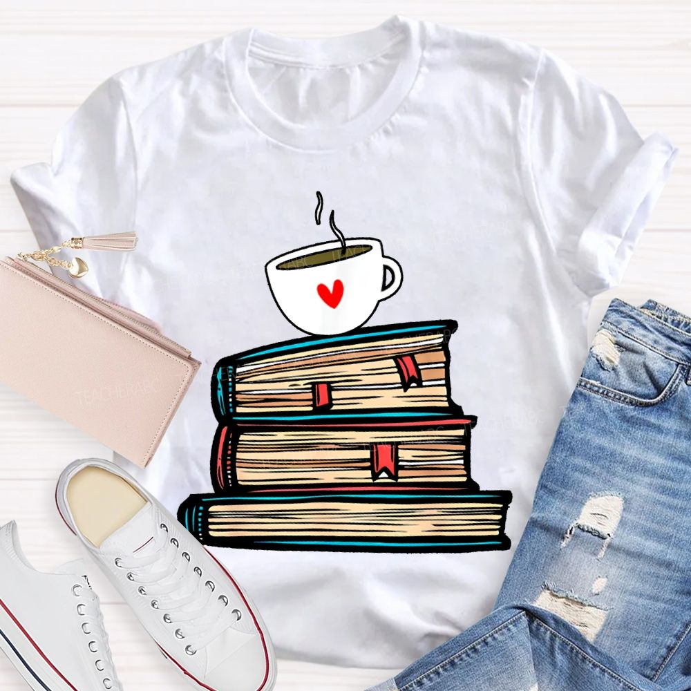Coffee And Books Make Me Fall In Love With Reading T-shirt