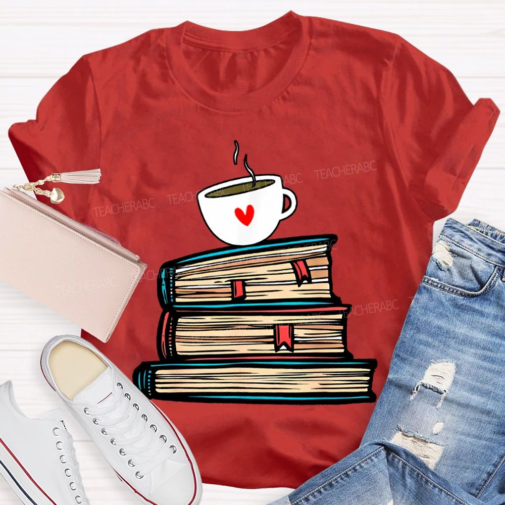 Coffee And Books Make Me Fall In Love With Reading T-shirt