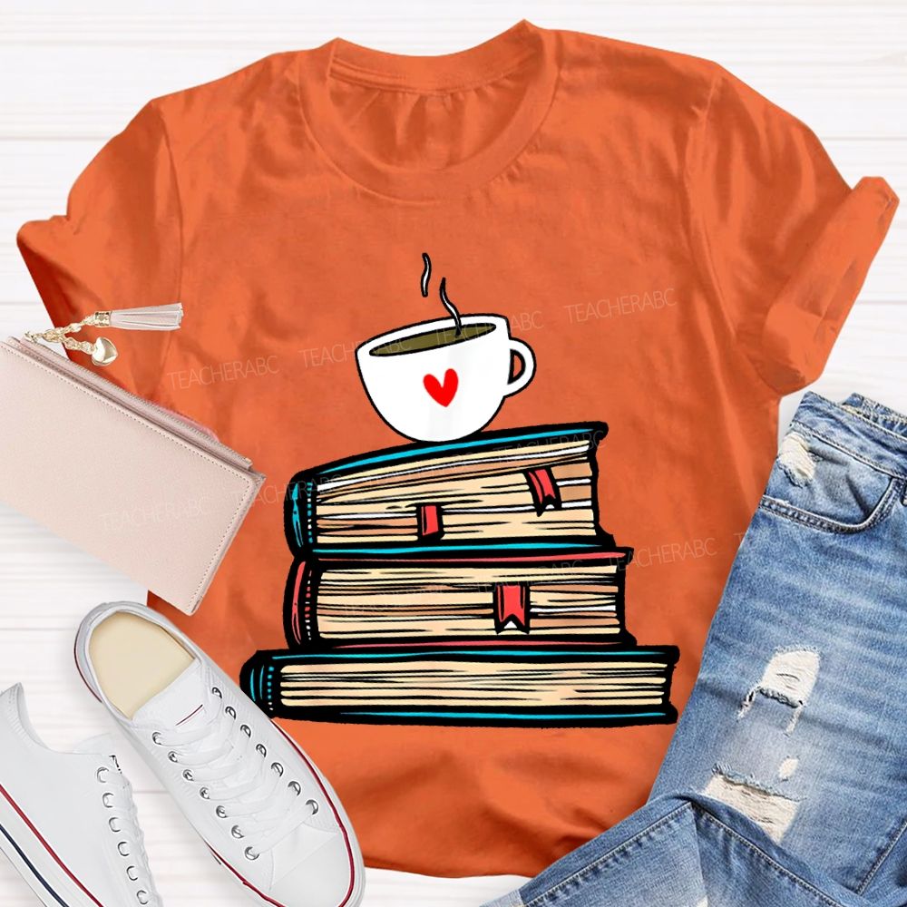 Coffee And Books Make Me Fall In Love With Reading T-shirt