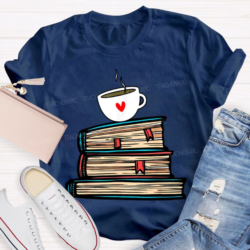 Coffee And Books Make Me Fall In Love With Reading T-shirt