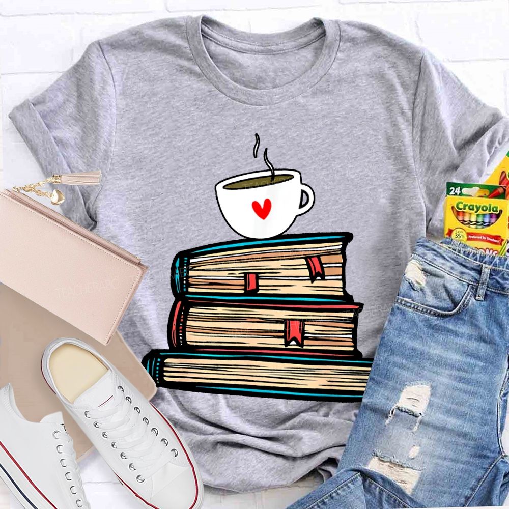 Coffee And Books Make Me Fall In Love With Reading T-shirt