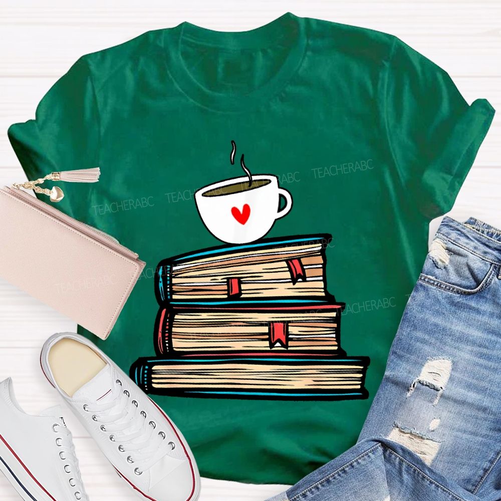 Coffee And Books Make Me Fall In Love With Reading T-shirt