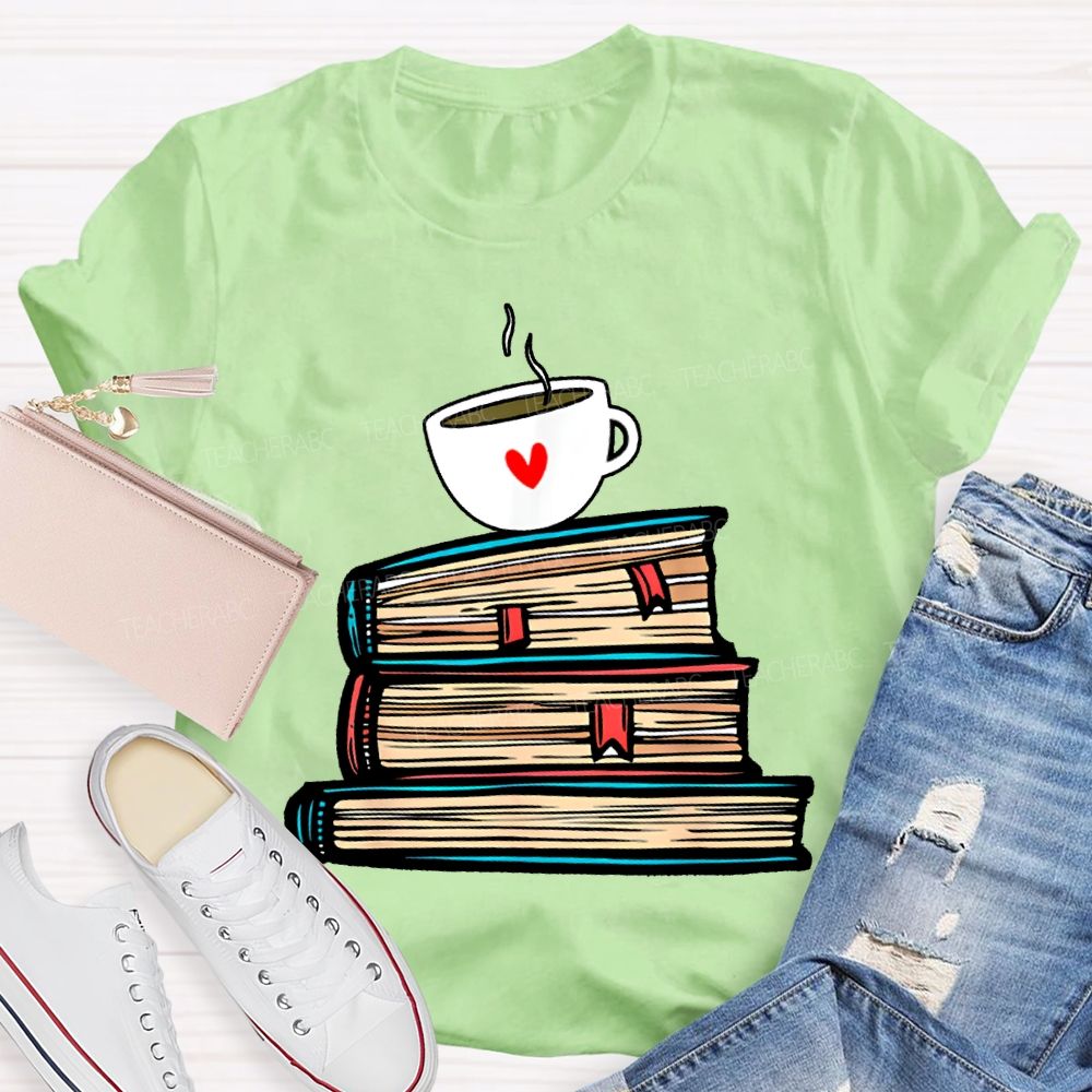 Coffee And Books Make Me Fall In Love With Reading T-shirt