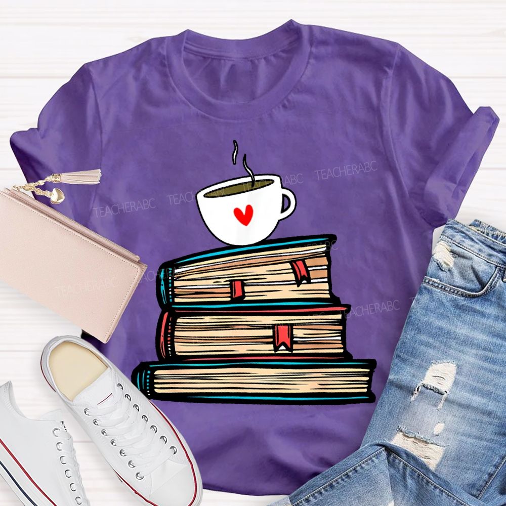 Coffee And Books Make Me Fall In Love With Reading T-shirt