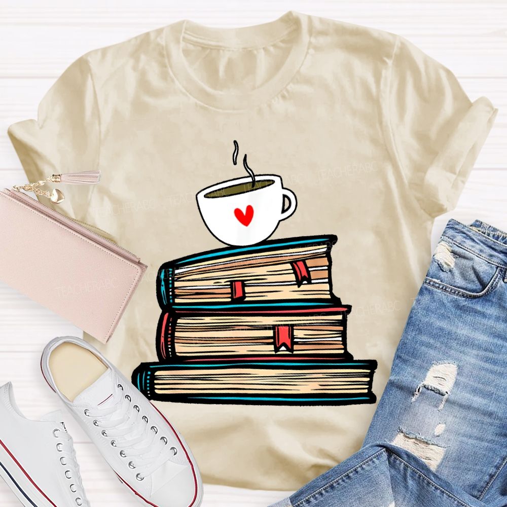 Coffee And Books Make Me Fall In Love With Reading T-shirt