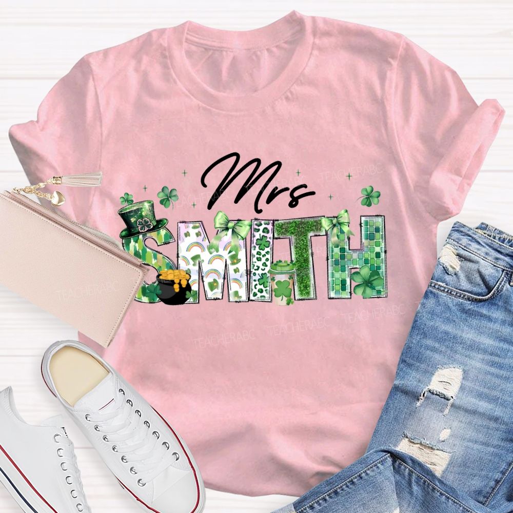 Personalized Name Lucky Saint Patrick'S Day T-shirt