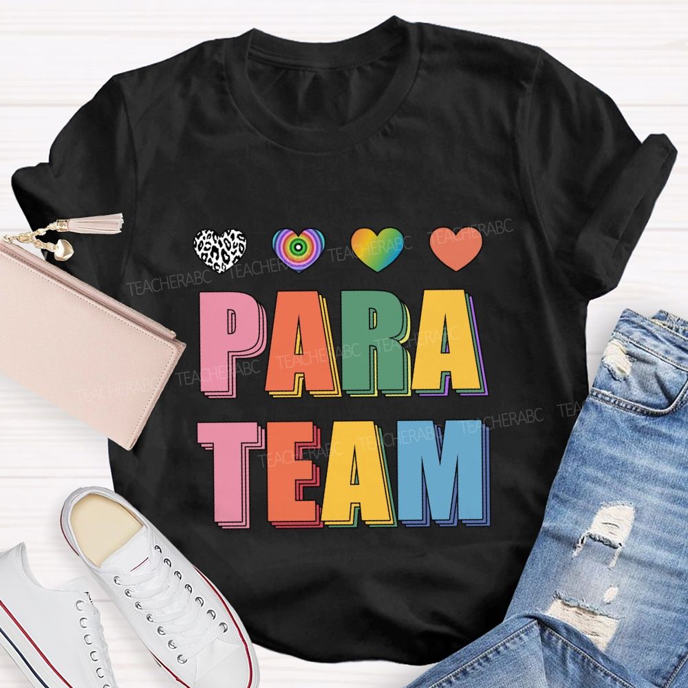 Para Team Colorful Heart T-Shirt