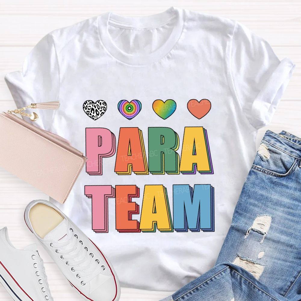 Para Team Colorful Heart T-Shirt