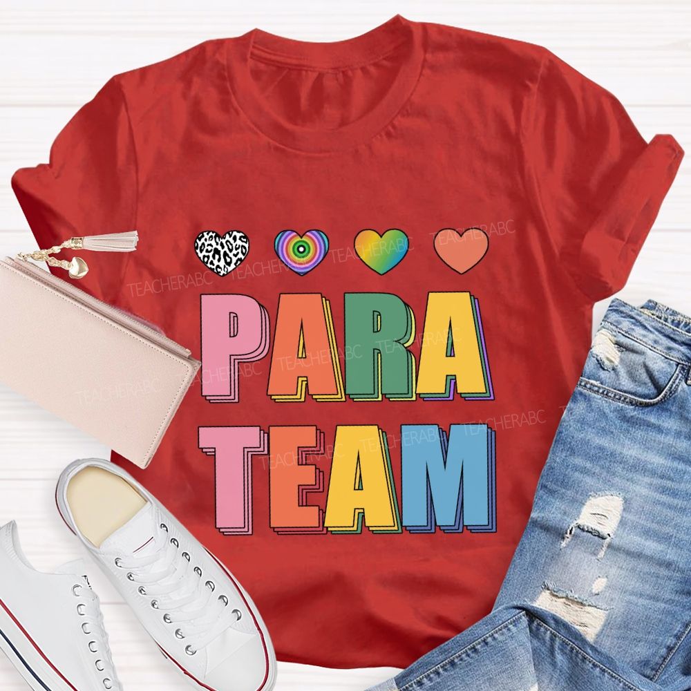 Para Team Colorful Heart T-Shirt
