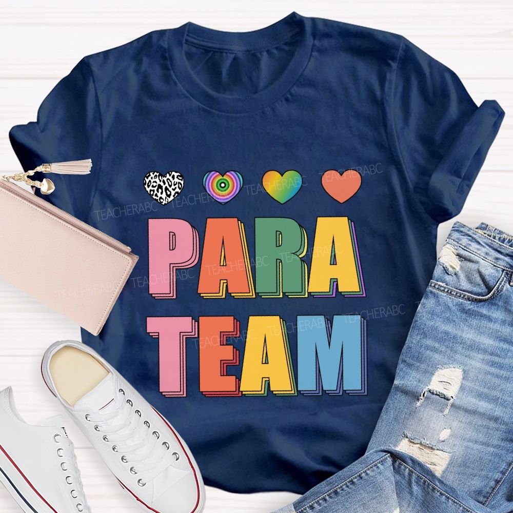 Para Team Colorful Heart T-Shirt
