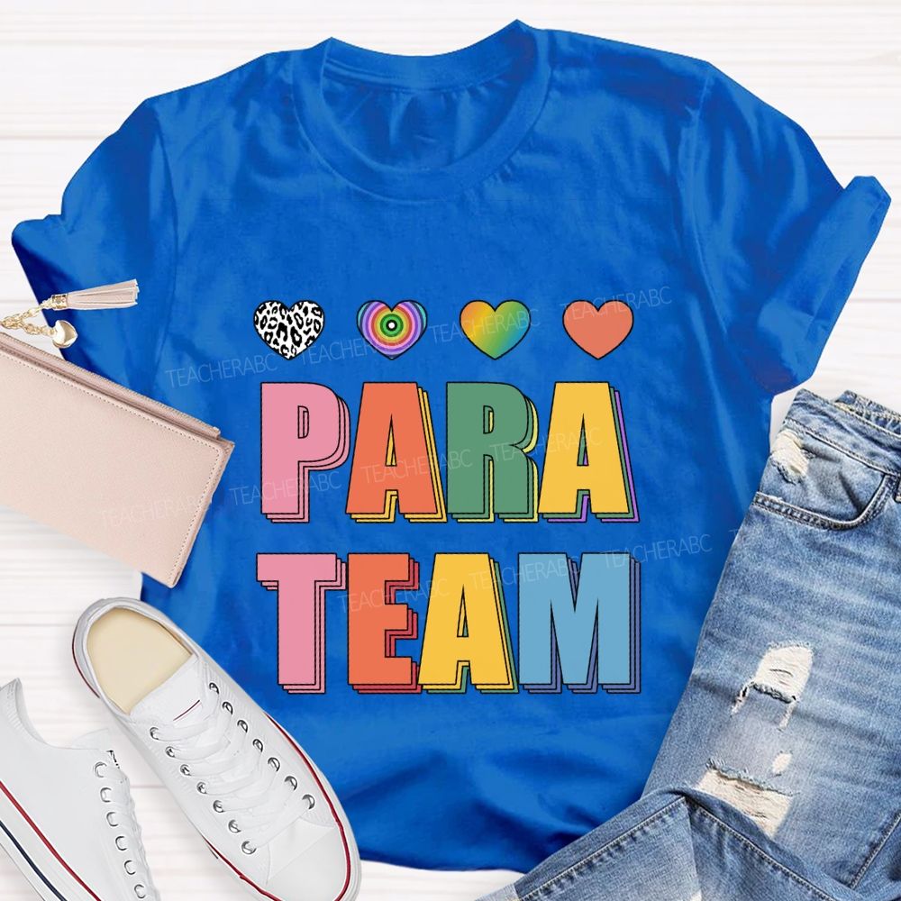 Para Team Colorful Heart T-Shirt