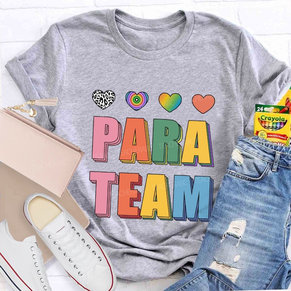 Para Team Colorful Heart T-Shirt