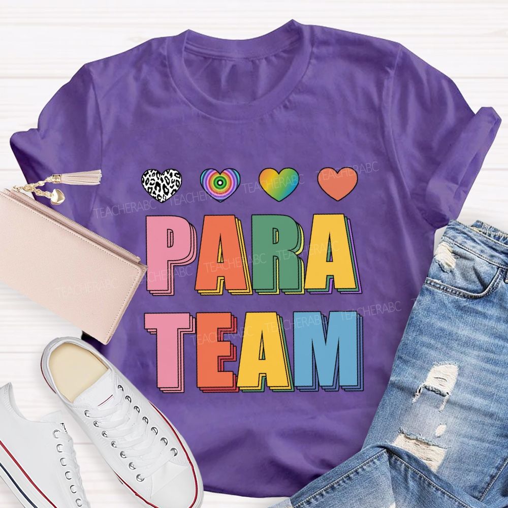 Para Team Colorful Heart T-Shirt