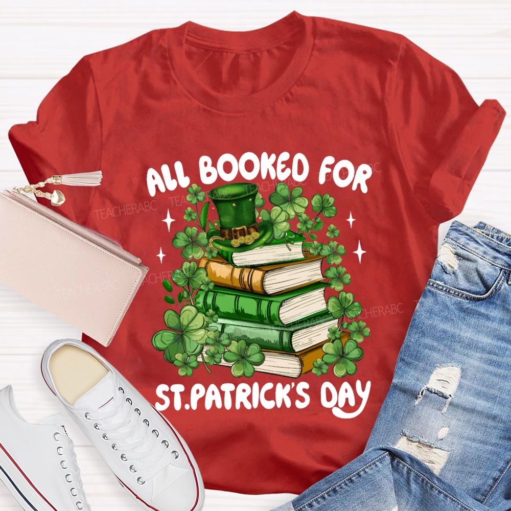 All For Books St.Patrick'S Day Magic Hat And Clover T-shirt