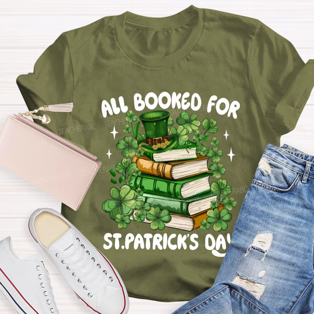 All For Books St.Patrick'S Day Magic Hat And Clover T-shirt