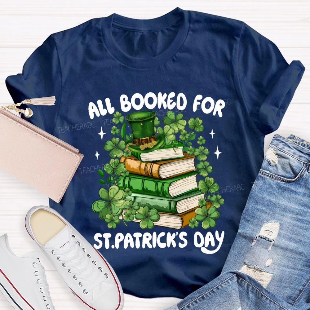 All For Books St.Patrick'S Day Magic Hat And Clover T-shirt