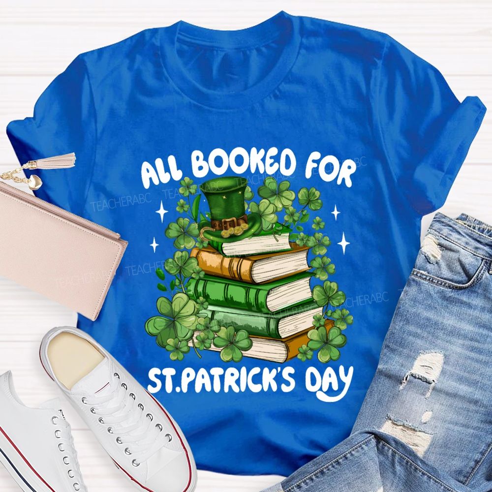 All For Books St.Patrick'S Day Magic Hat And Clover T-shirt