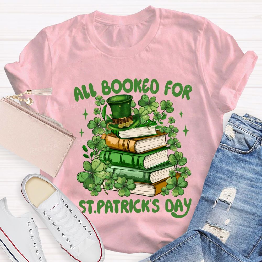 All For Books St.Patrick'S Day Magic Hat And Clover T-shirt