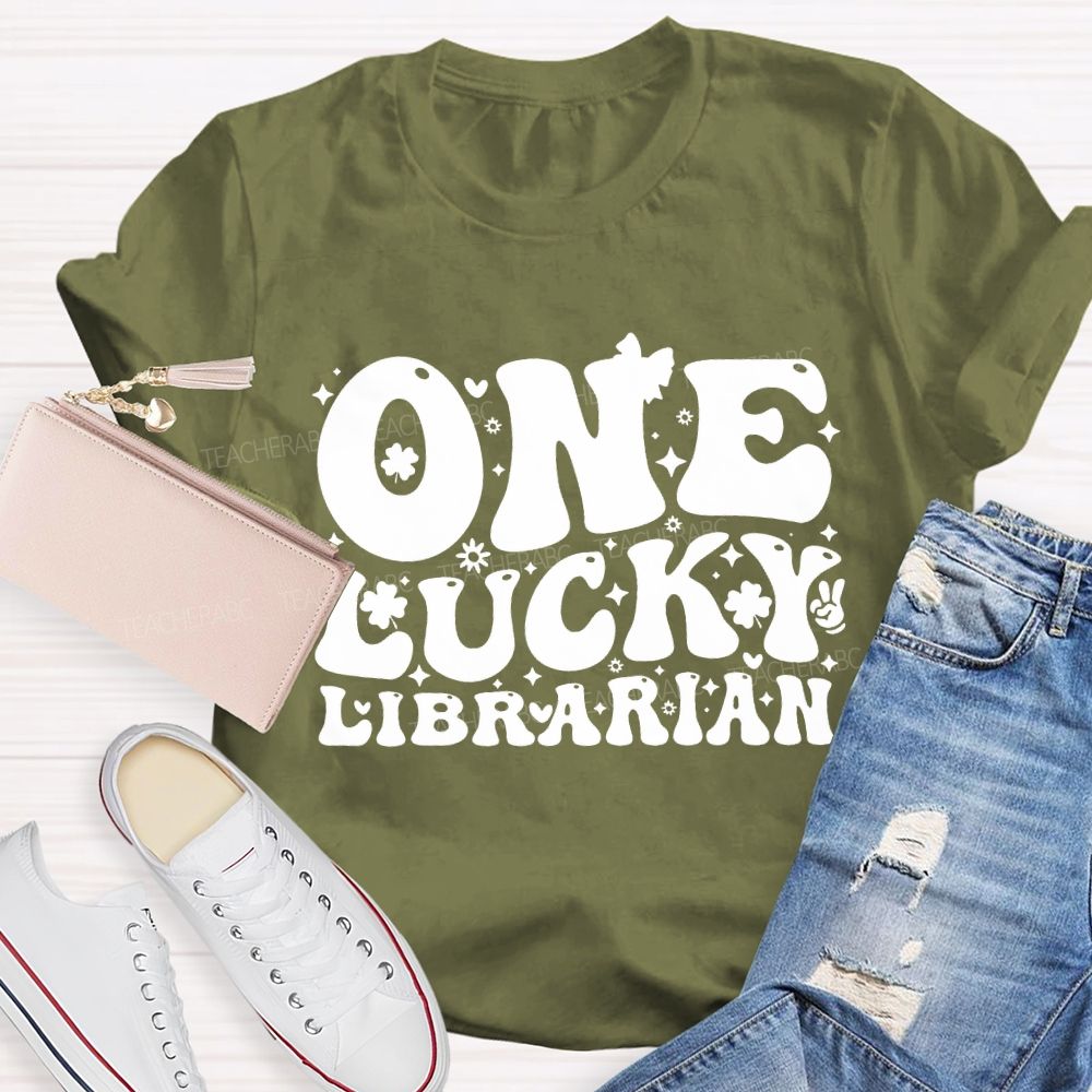One Lucky Librarian Clover Saint Patrick'S Day T-shirt