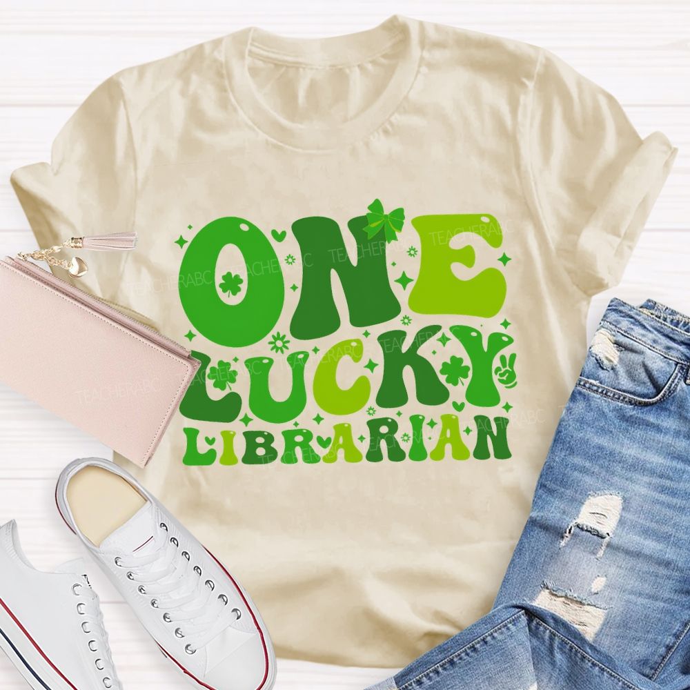 One Lucky Librarian Clover Saint Patrick'S Day T-shirt