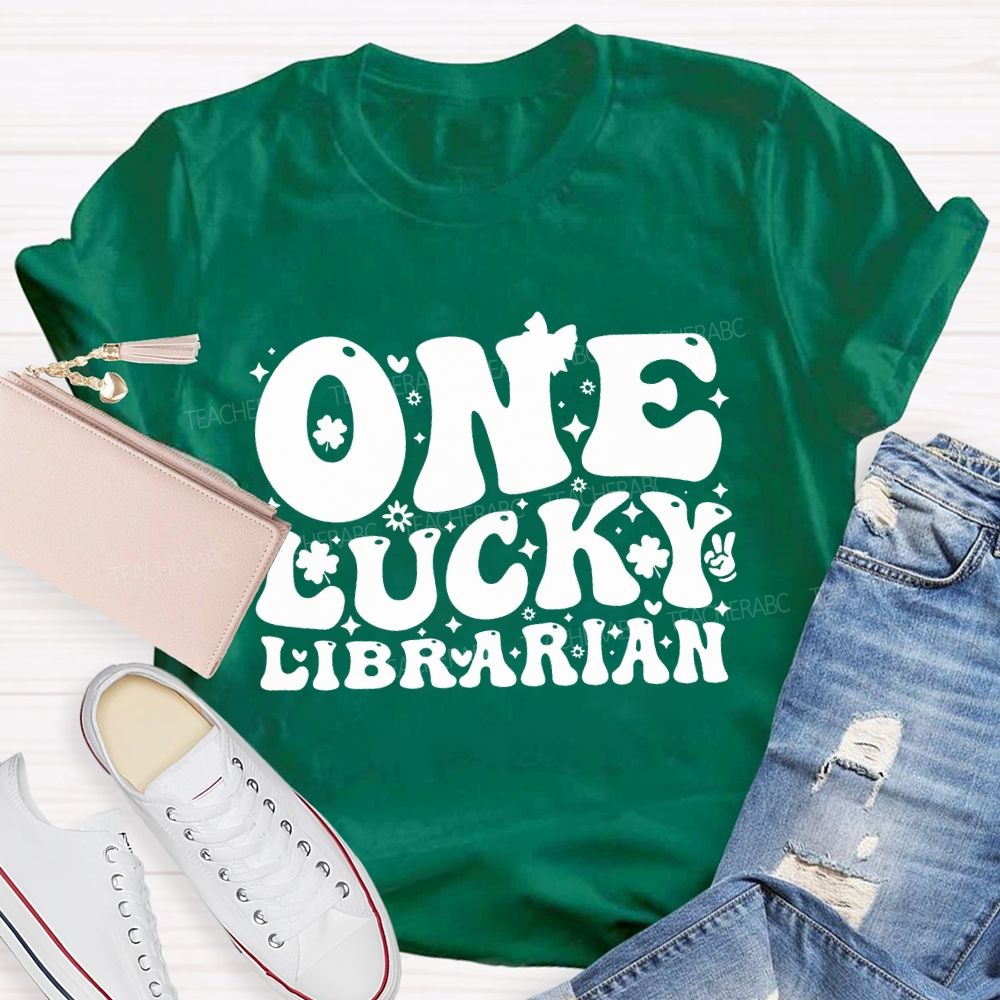 One Lucky Librarian Clover Saint Patrick'S Day T-shirt