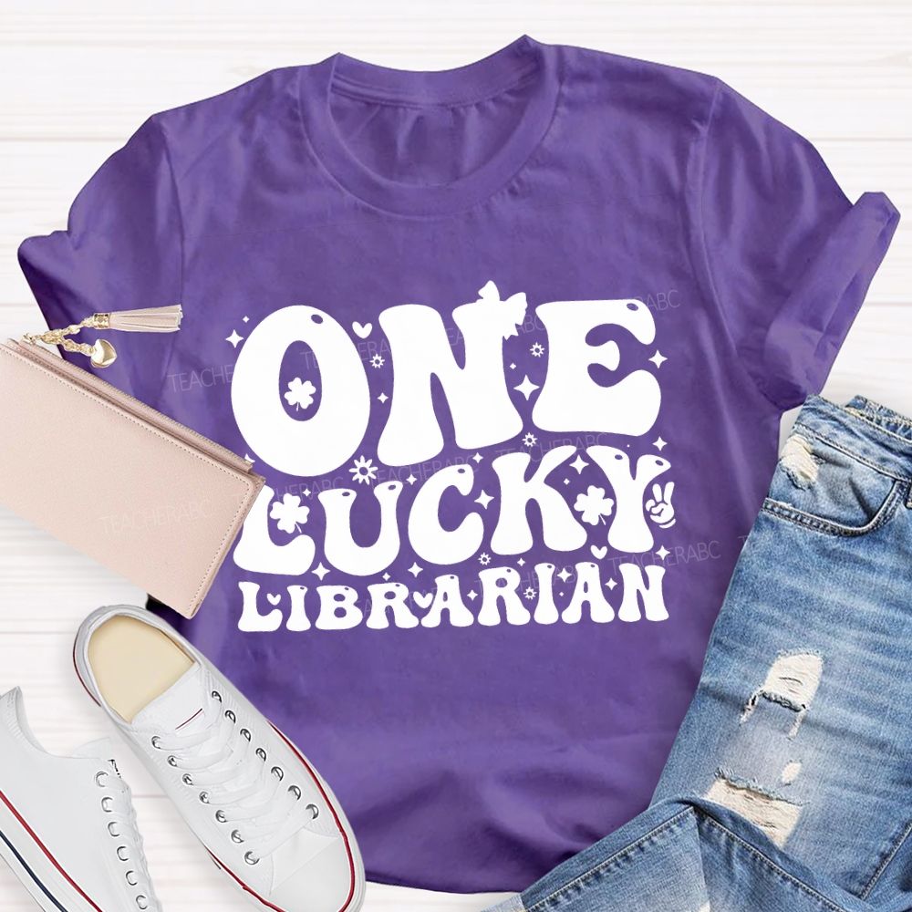 One Lucky Librarian Clover Saint Patrick'S Day T-shirt