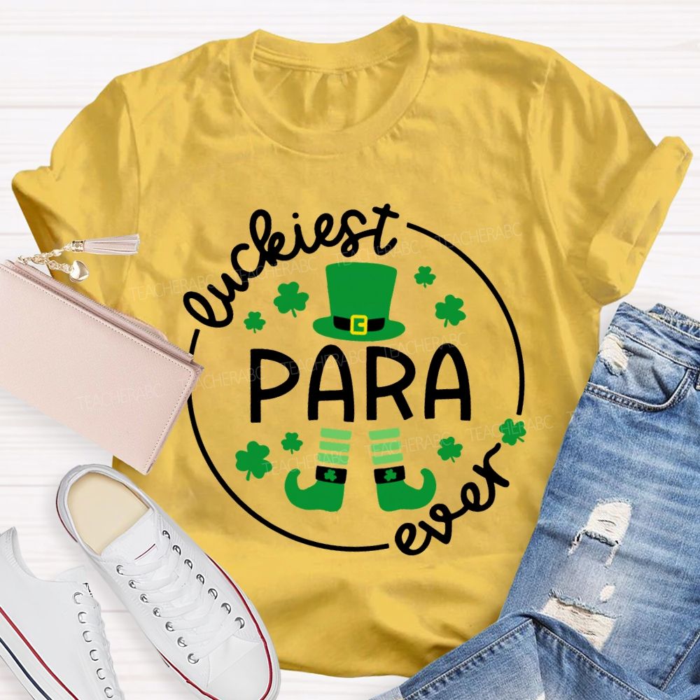 Luckiest Para Ever Magic Hat And Clover Happy Saint Patrick'S Day T-shirt