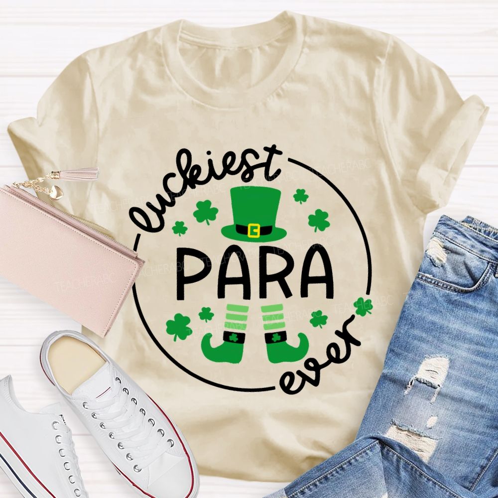Luckiest Para Ever Magic Hat And Clover Happy Saint Patrick'S Day T-shirt